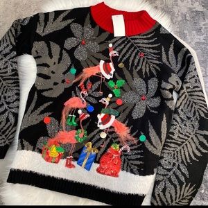 $20 HOLIDAY SPECIAL Flamingo Ugly Christmas Holiday Sweater